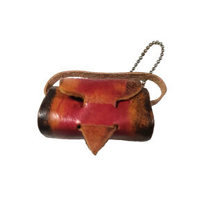 Leather Keychain Purse Money Hide Hand Made